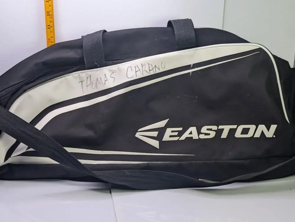 Easton Baseball Softball Equipment Bat Duffel BagBlack White Shoulder Strap